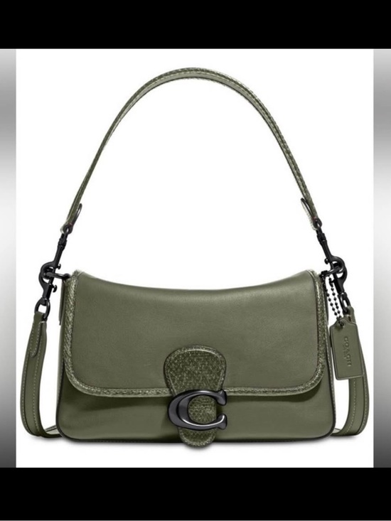 Coach Handbags - RARE Coach Soft Tabby green purse with snake detail